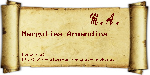 Margulies Armandina névjegykártya